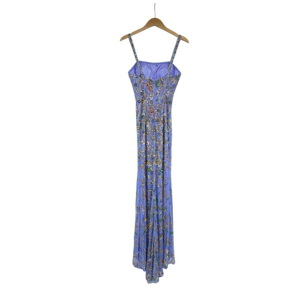 Sherri Hill Purple Fully Beaded Gown Dress Prom Pageant Womens Size 0 - Picture 11 of 16